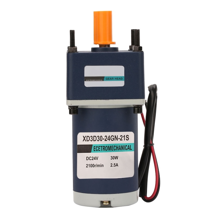 Motor reductor DC cu magnet permanent XD3D30-24GN-21S, DC24V 30W, viteza reglabila (170RPM), Enforose