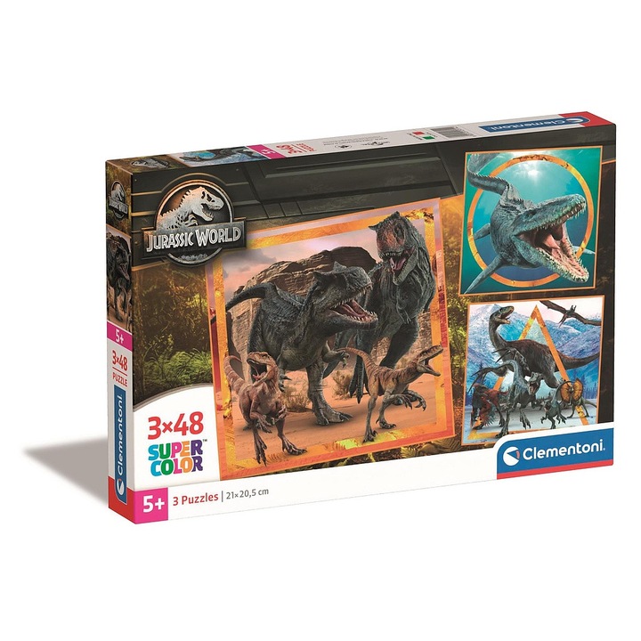 Clementoni 3 x 48 db-os puzzle - Jurassic World (25314)