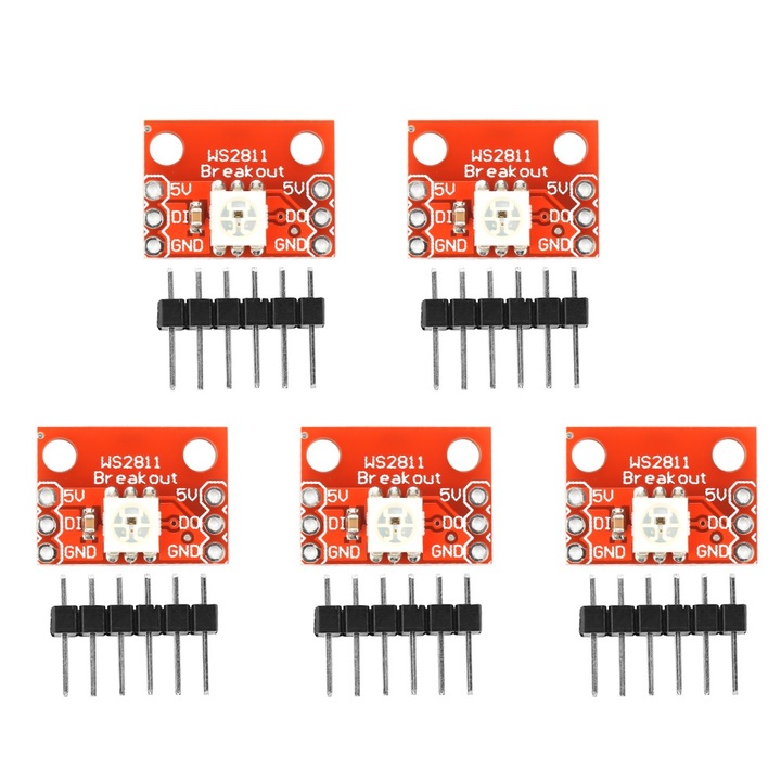 Set 5 module breakout WS2812 pentru LED 5050, Enforose, RGB, 22g