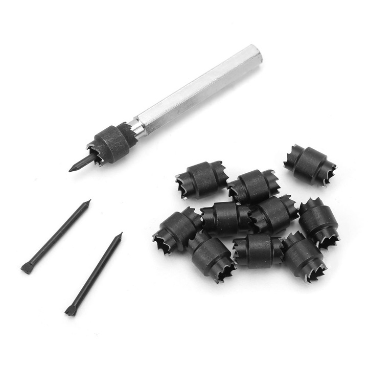 Set scule Enforose, 13 bucati, taietor rotativ 3/8 inch, metal, pentru indepartarea sudurilor in puncte