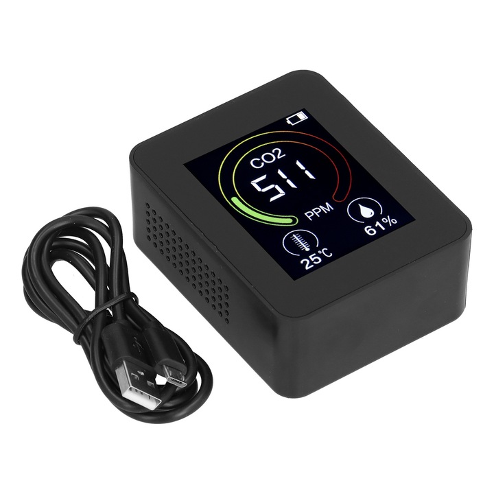 Detector inteligent de dioxid de carbon 3 in 1 ZN-AZ-2CO1 Monitor multifunctional cu infrarosu pentru calitatea aerului