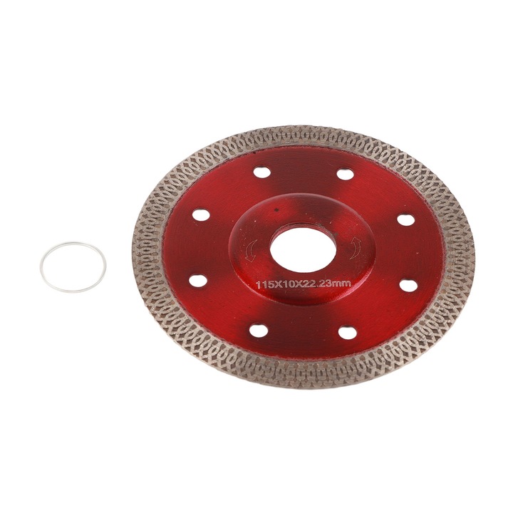 Set 2 lame de ferastrau diamant, Enforose, rosu, 115x10x22.23mm