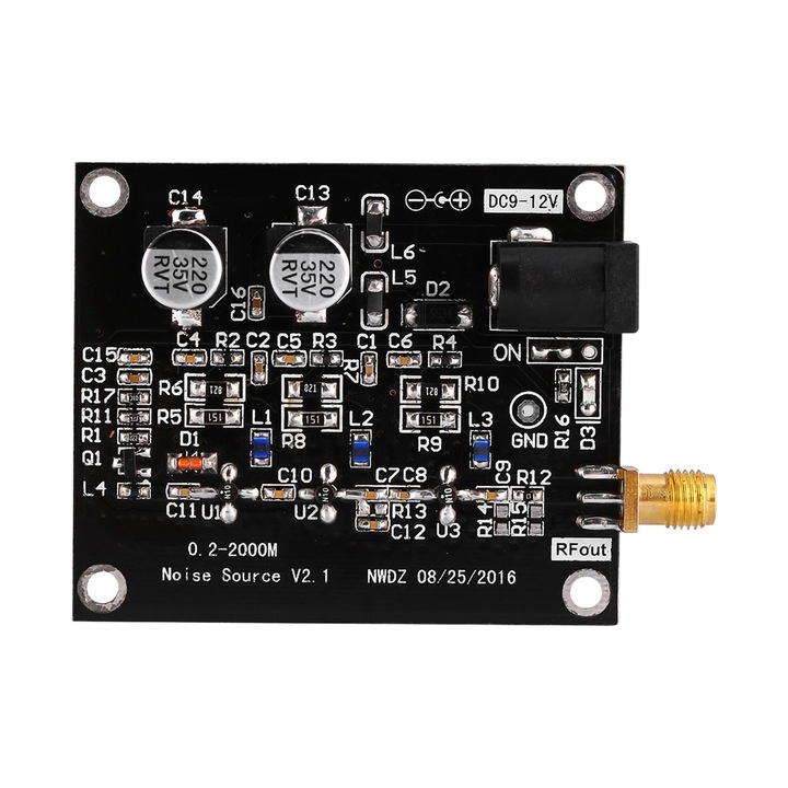 Modul sursa de zgomot 1.5GHz, Enforose, amplificator antena cu filtru, stabilitate ridicata, negru