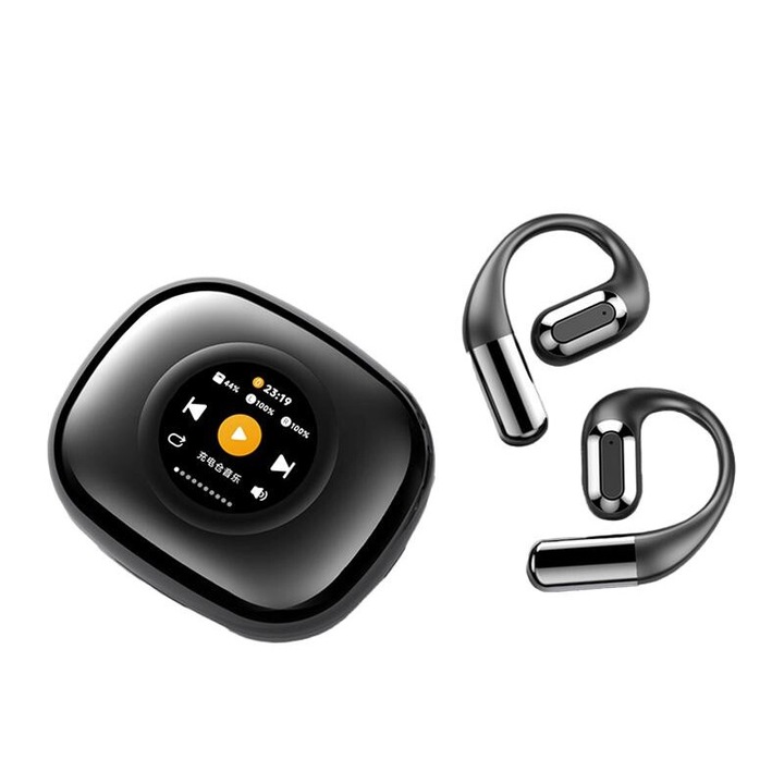 Vezeték nélküli fejhallgató, fekete, érintőképernyő, Bluetooth, 50 órás üzemidő, felnőtteknek