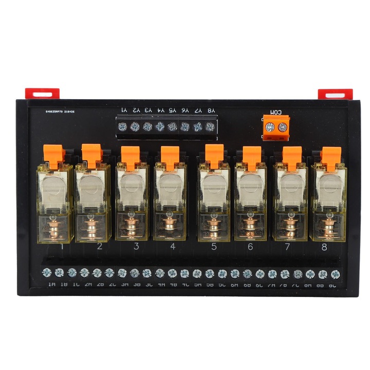 Modul PLC Enforose 8 moduri, 1 deschis 1 inchis, 12A DC 30V, 12A AC 250V, montare pe sina DIN