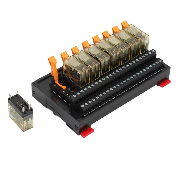 Modul de releu 8 canale, Enforose, montare pe sina DIN, 2 NO 2 NC, 8A DC 30V, 8A AC 250V