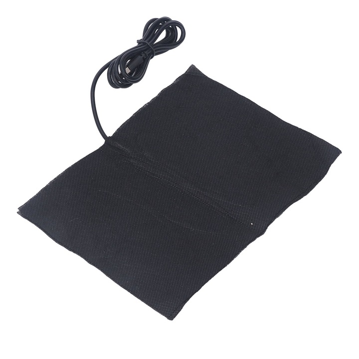 USB електрическо одеяло, Mmgoqqt, карбон, 15x20см, сгъваемо, за врата и гърба