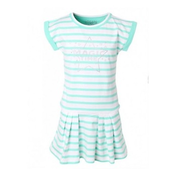 Rochie fete de vara Losan alb verde Rochie fete de vara Losan alb verde