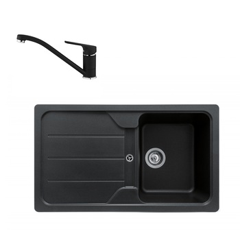 Pachet chiuveta tegranit Teka SIMPLA 45 B S-TG baterie Teka MTP 913 Granit, 780 x 500, carbon, reversibila Pachet chiuveta tegranit Teka SIMPLA 45 B S-TG baterie Teka MTP 913 Granit, 780 x 500, carbon, reversibila