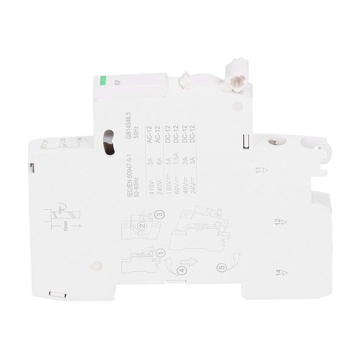 Contact auxiliar pentru intrerupator de circuit 1NO+1NC, potrivit pentru IC65 AC240V AC415V/DC130V/DC60V/DC48V/DC24V Enforose