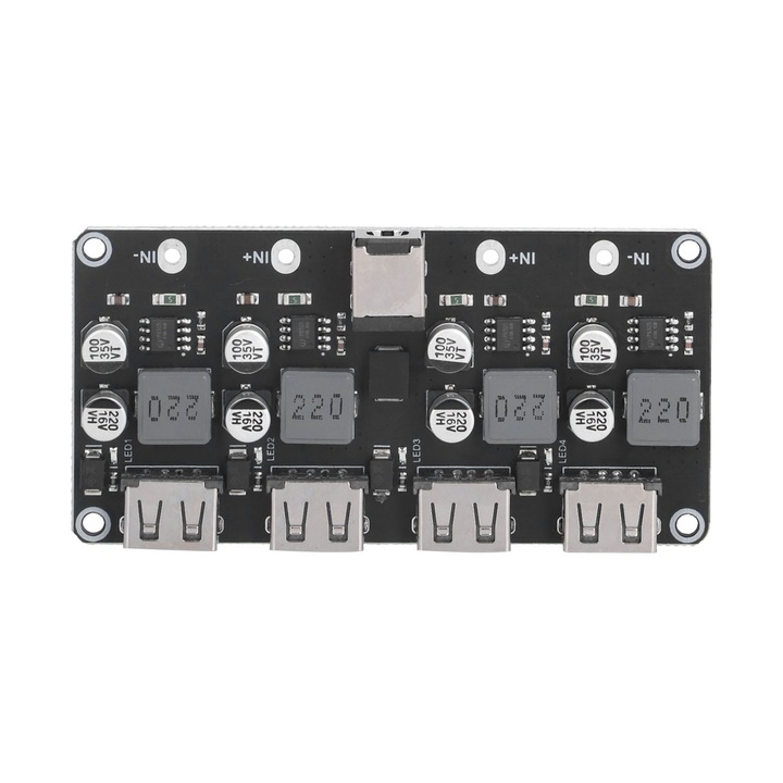 Modul convertizor DC Buck in 4 cai pentru QC2.0 QC3.0 Incarcator rapid USB Placa de incarcare a telefonului mobil