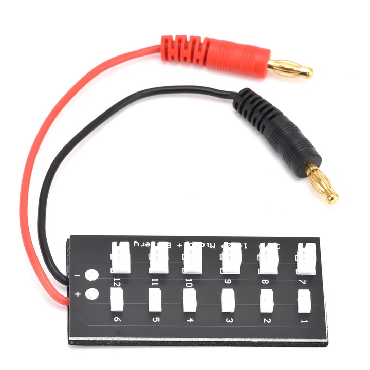 Placa de incarcare paralela Enforose pentru baterii Lipo, 12 canale, 6 x Ultra Micro, 6 x JST-PH