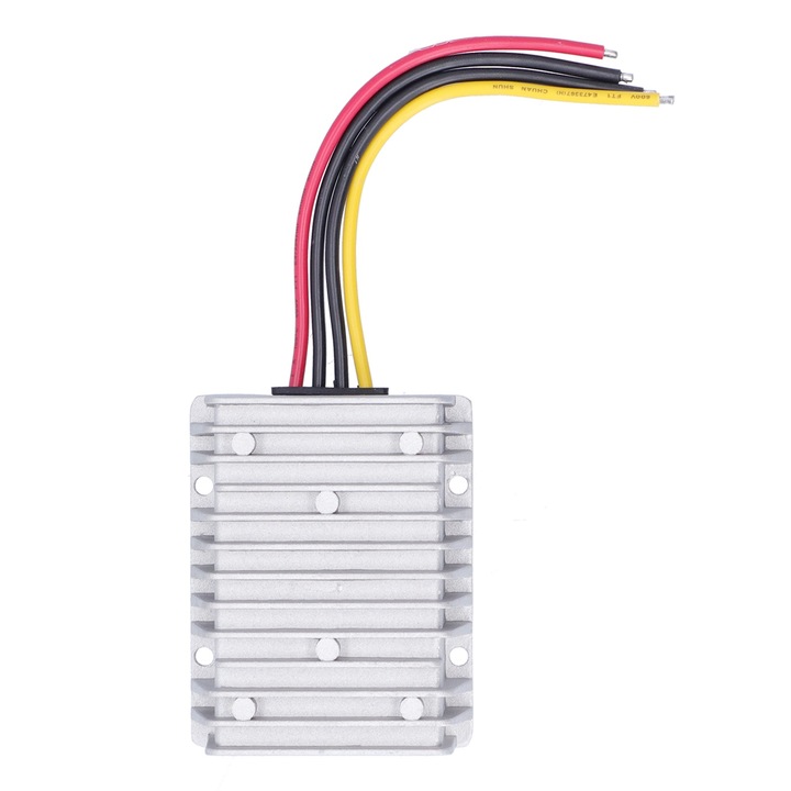 Convertor de tensiune DC 24V la 12V din aluminiu turnat sub presiune pentru motoare si navigatoare auto, Enforose