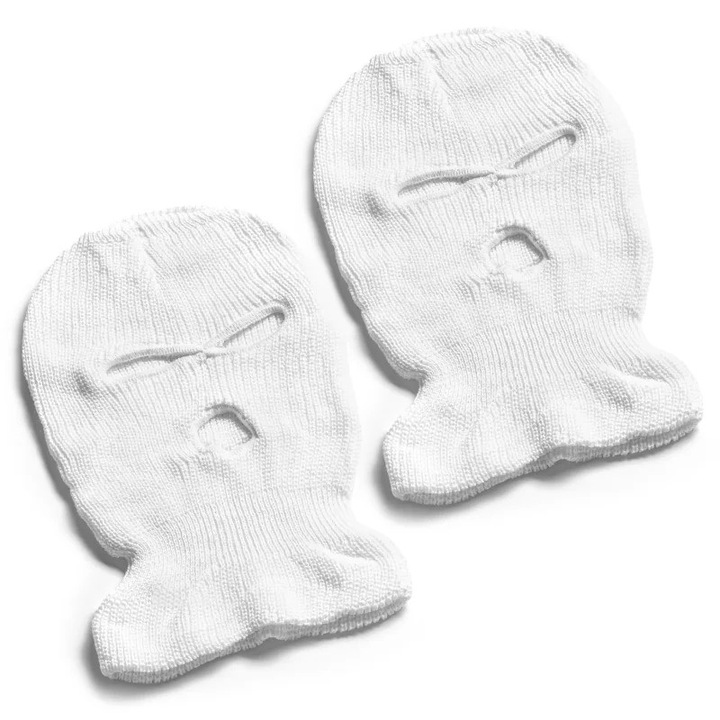 Комплект от 2 бели капачки за подглавници на кола, Gonga® White