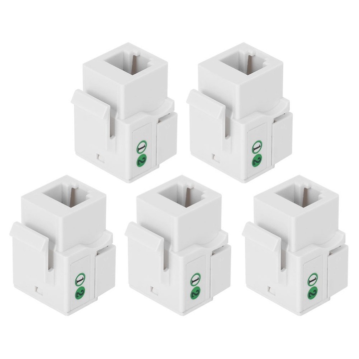 Set 5 buc. Modul de voce pentru telefon Enforose, RJ11, port unic, cu capac de praf, 22-26AWG