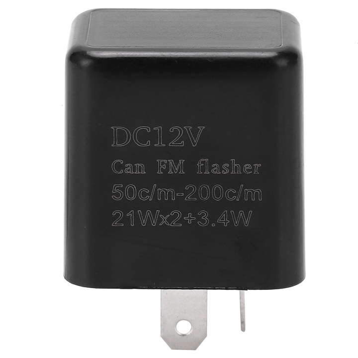 Jormftte LED villogó relé irányjelzőhöz, 3 fokozatban állítható, DC 12V, 21W, ABS