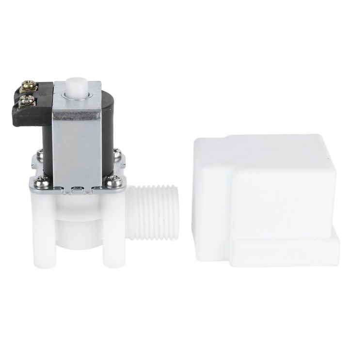 Електромагнитен клапан Enforose, бял и сребрист, 1/2, комплект 1 бр
