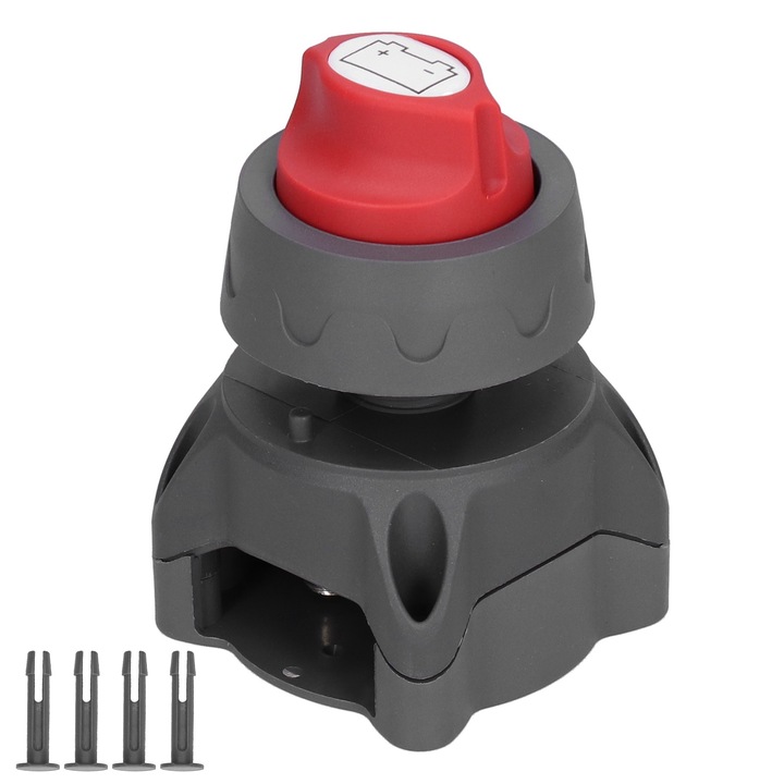 Comutator de baterie Enforose, 275A, 48V-60V, pentru vehicule si barci, set 1x comutator + 4x dibluri