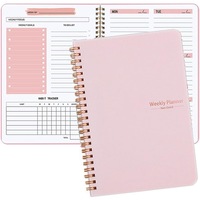 Agenda saptamanala 52 saptamani, Caltucus Core®， cu Habit Tracker, 20.5x14.2cm, roz