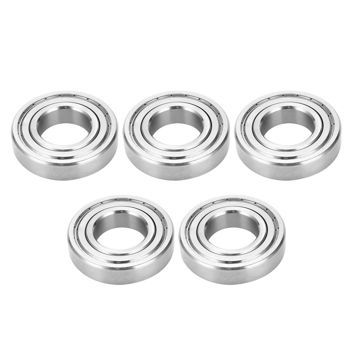 Set de 5 rulmenti cu bile miniatura, Enforose, otel inoxidabil, 72x35x17mm
