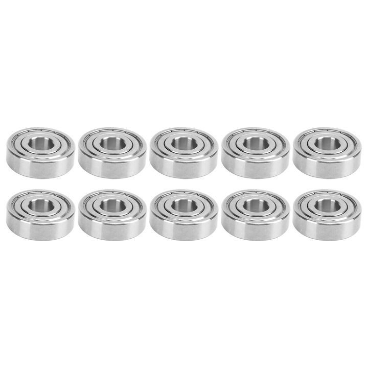 Set 10 rulmenti miniaturali cu bile Enforose, otel inoxidabil, 47x17x14mm, pentru echipamente industriale