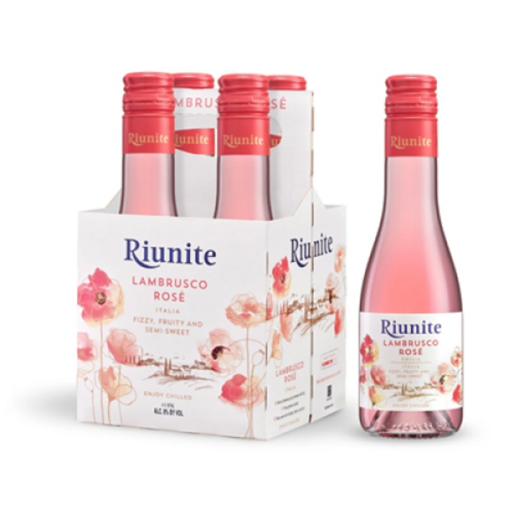 Vin Rose demidulce, Riunite Lambrusco, Emilia, 4 x 0.187 L