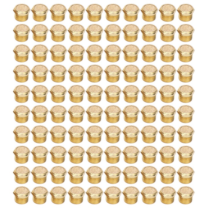 Ipari alkatrész laposfejű SLM-03, Jormftte, G3/8, sárgarézből, 100 darabos készlet