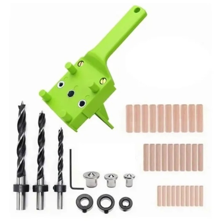 Kit ghid burghiu pentru dibluri, instrument de ghidare pentru gaurire, 6 mm, 8 mm, 10 mm, pentru prelucrarea lemnului