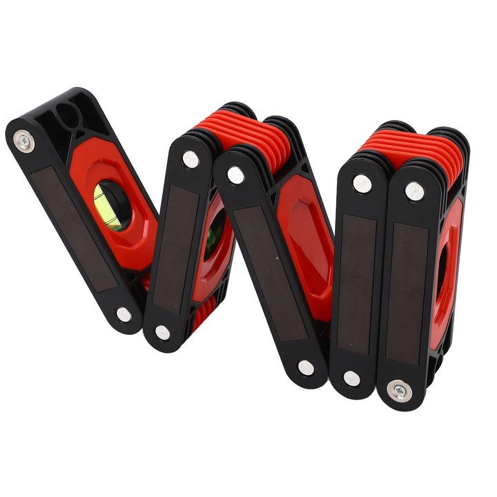 Nivela pliabila cu magnet, Enforose, 4 bule, dimensiuni 600x52x22mm