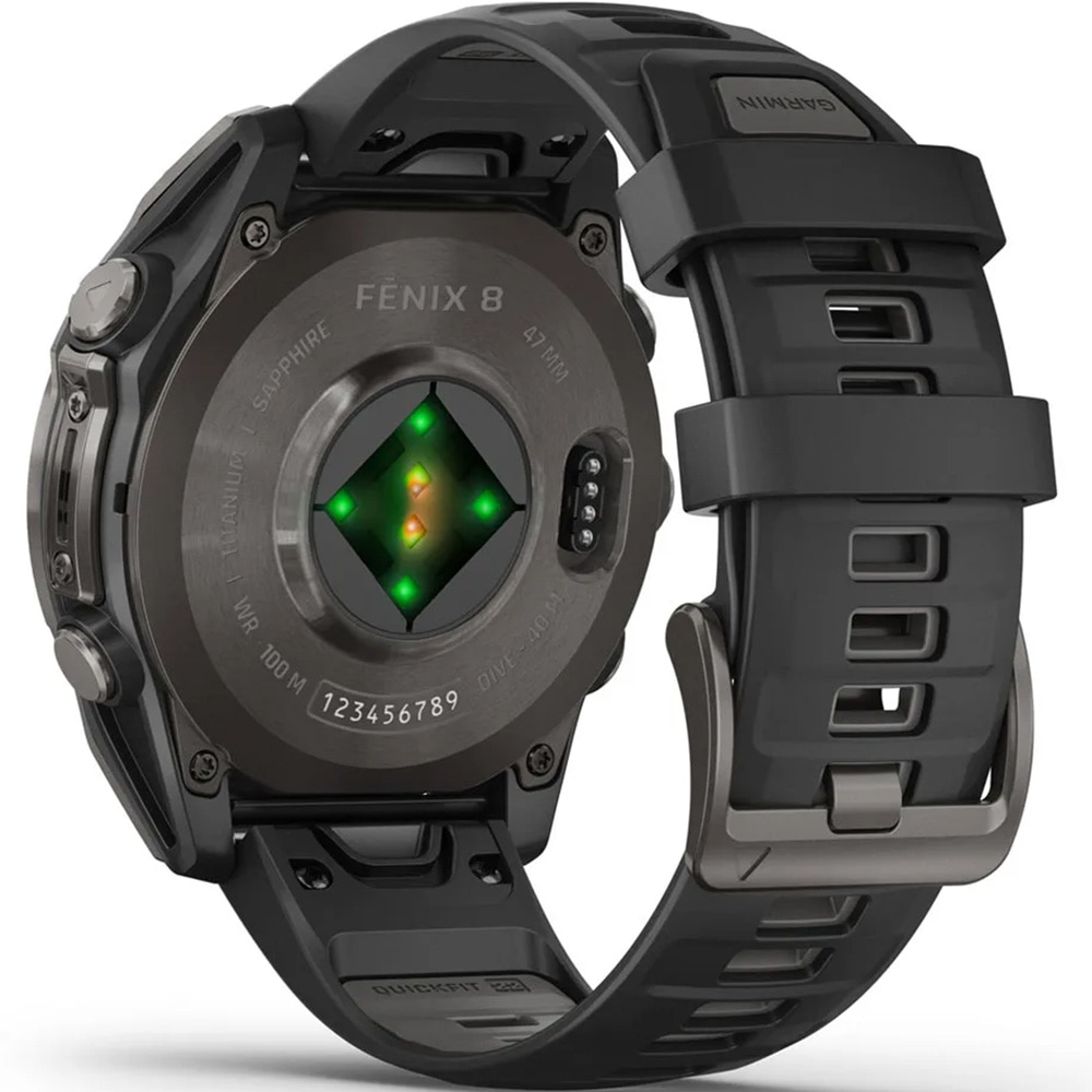 Ceas smartwatch Garmin Fenix 8 Amoled Sapphire, 47 mm, GPS, Carbon