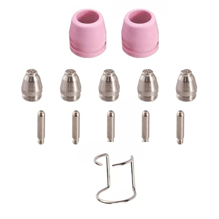 Set consumabile pentru torte de taiere, Enforose, 2 cupe de protectie, 5 electrozi, 5 duze, 14x21mm, 26x22mm