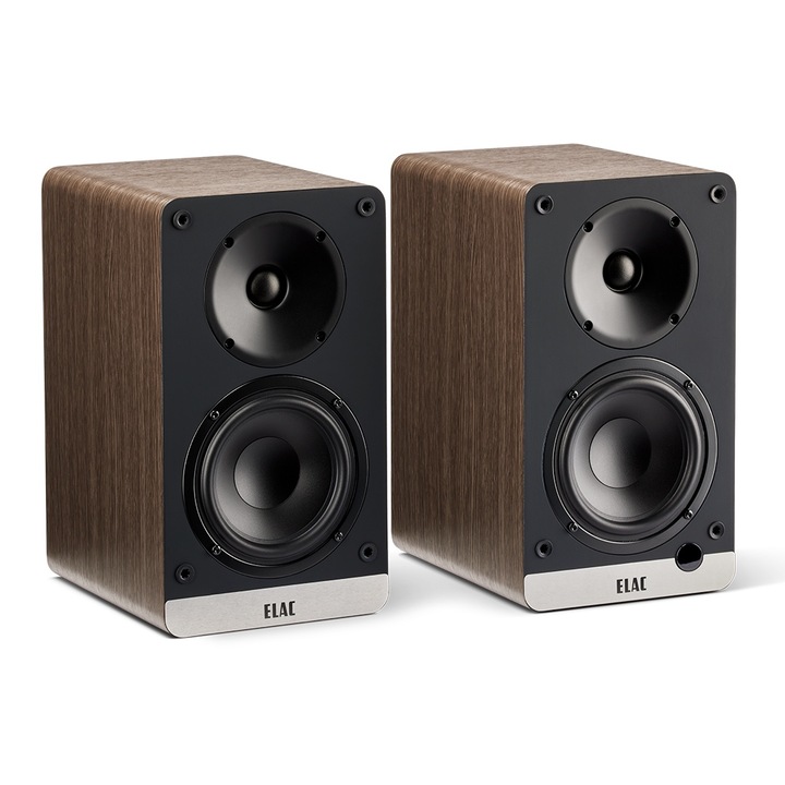 Комплект от 2 активни колони ELAC Debut ConneX DCB41, HDMI ARC, Phono, USB, Орех