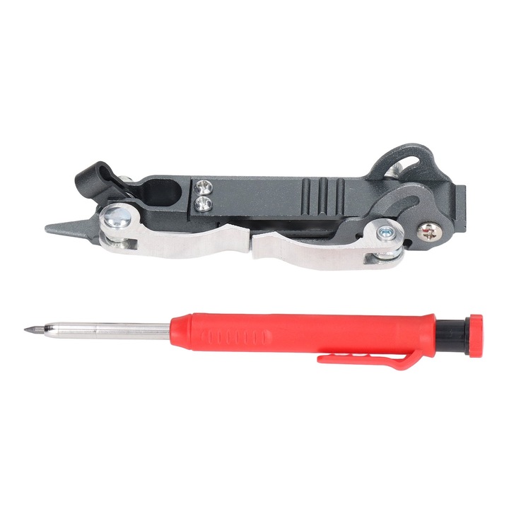 Instrument multifunctional de marcare pentru prelucrarea lemnului, busola, rigla pentru margini