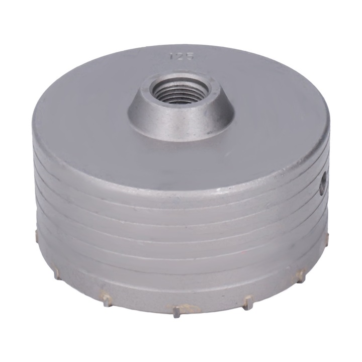 Duza Fierastrau electric pentru gauri in perete Enforose 125mm, material carbide, culoare argintie