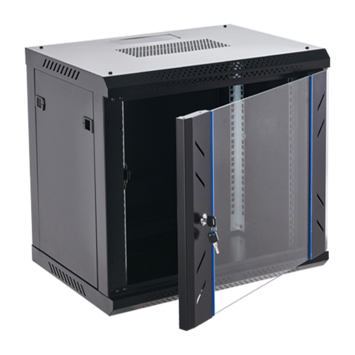 Rack perete 12U 19' 600x450, negru, seria economica - ASYTECH Networking ASY-12U-6045WL