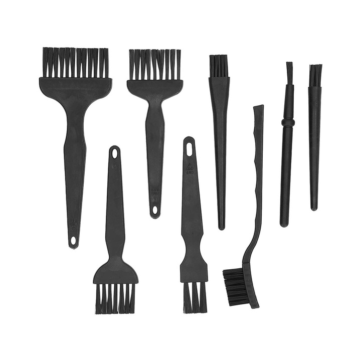 Set de scule de curatare cu perie antistatica, Enforose, 8 bucati, dimensiuni variate, plastic, usor de utilizat