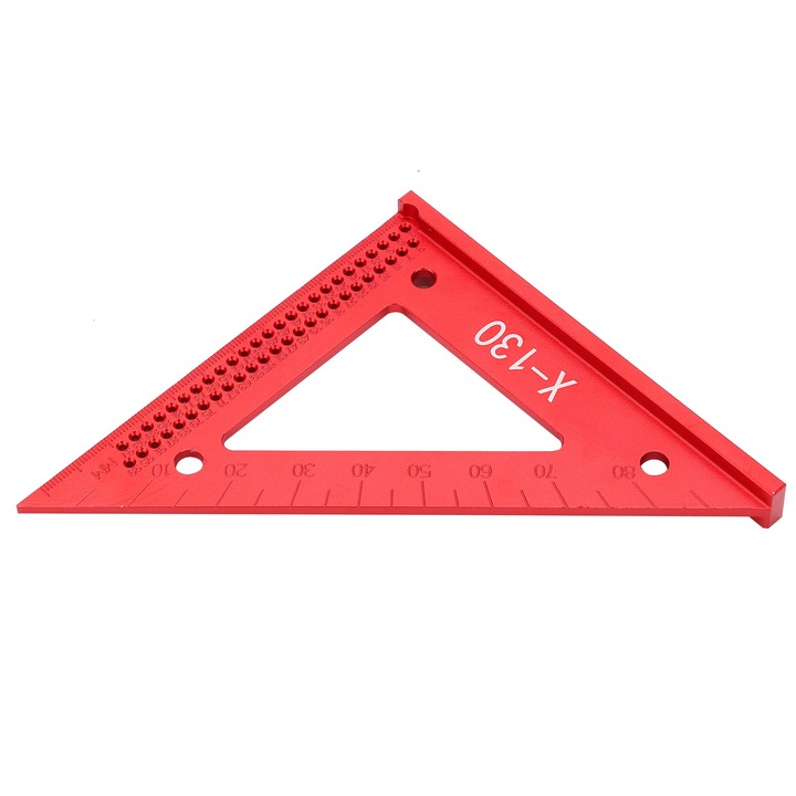 Ruler triangular de scribing, Enforose, aluminiu, 45/90, 18x12.8cm