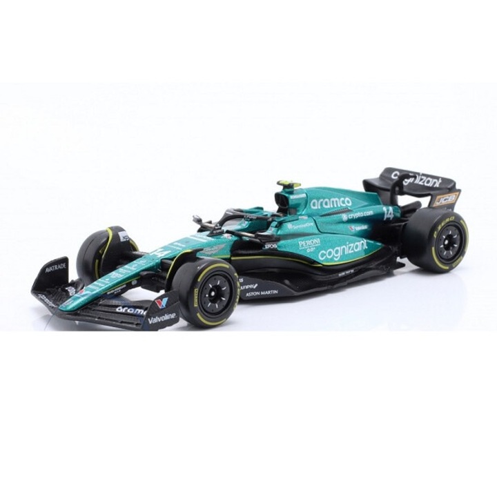 Aston Martin AMR23 Aramco Forma 1 14-es modell Fernando Alonso – 1/43 Bburago