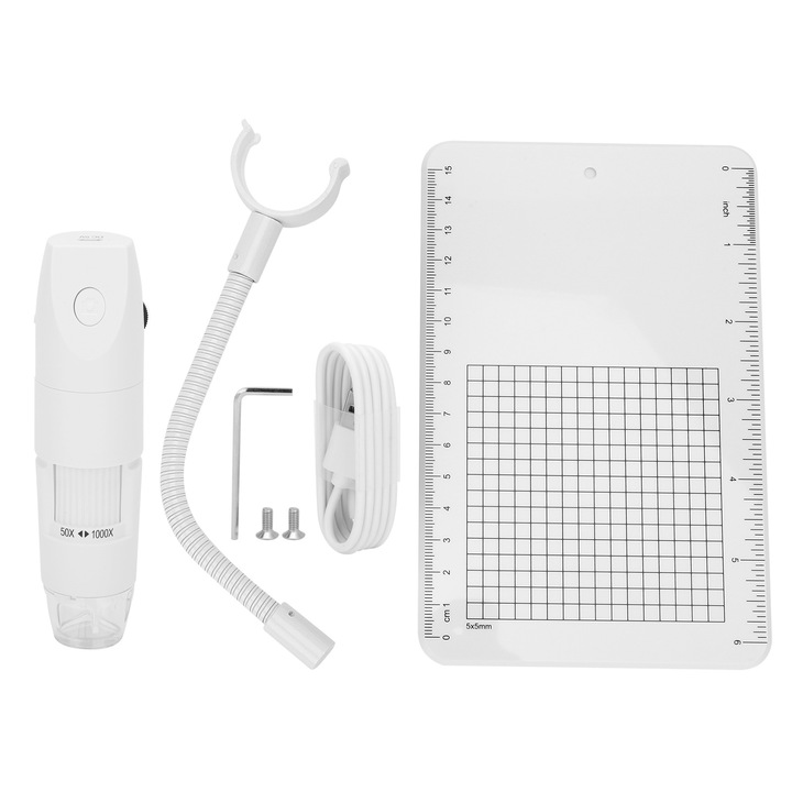 Безжичен цифров микроскоп Enforose 1080P, 1000X, 8 LED, USB, пълен комплект
