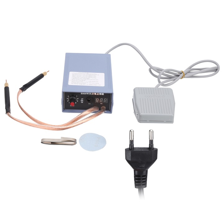 Jormftte ponthegesztő gép, hordozható, állítható, 0,2 mm-es nikkel szalaghoz, 5000W, AC100-240V tápellátás