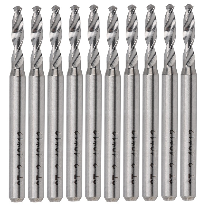 Set 10 burghie PCB 3.175mm, Enforose, tungsten, 3.175x38mm