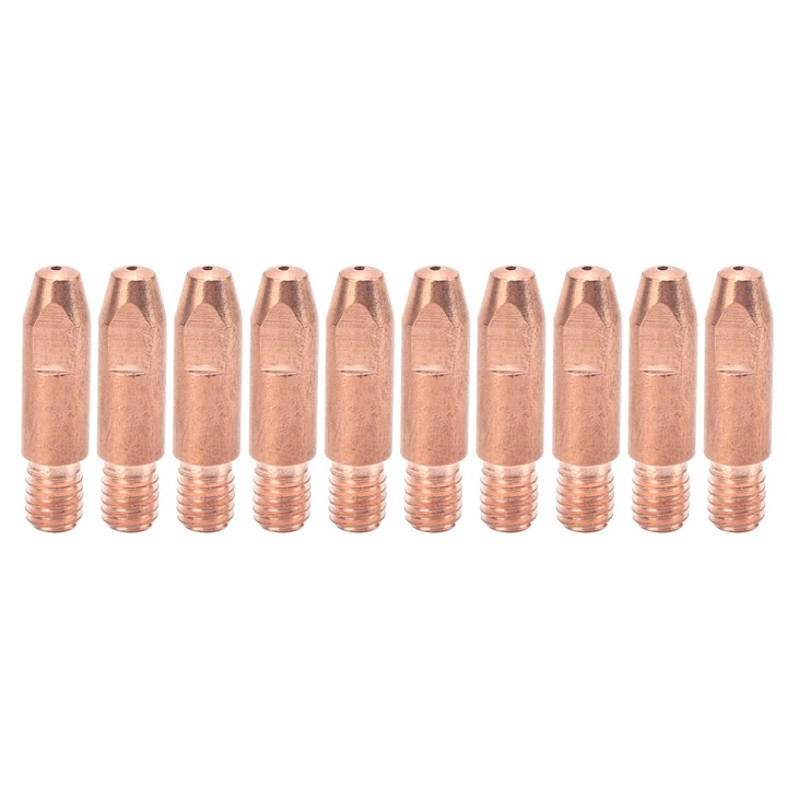 10 бр. Контактни накрайници M6 токопроводима дюза за медна тел Аксесоари за заваръчен пистолет 24AKx1mm