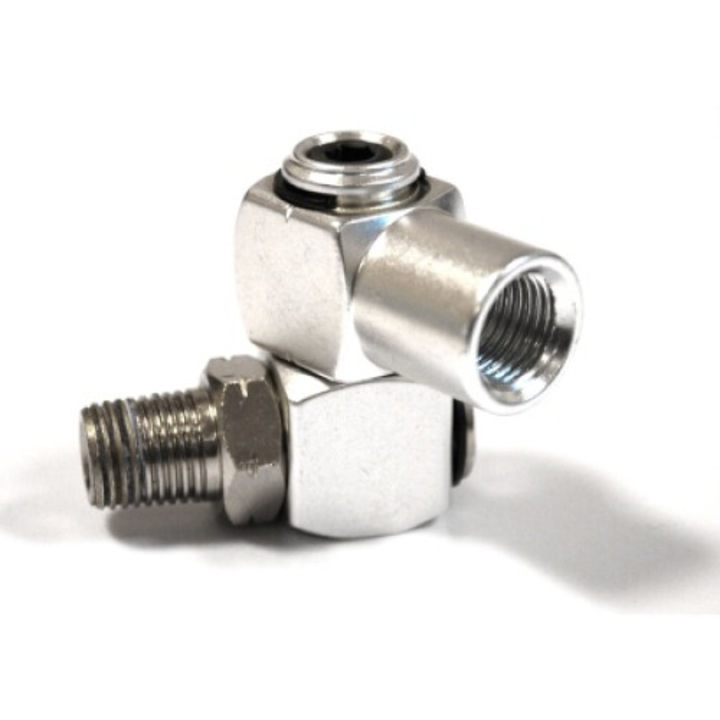 Racord pivotant, diametru 1/4", intrare mama - iesire tata, filet BSP, Chicago Pneumatic SWIVEL AIR INLET 1/4