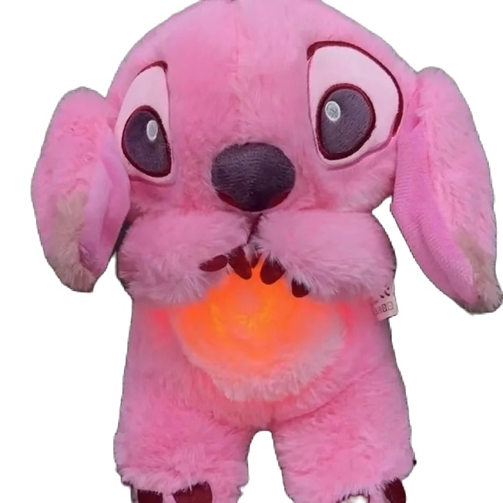 Stitch plüssjáték, légző funkcióval, nyugtató zenével és fénnyel