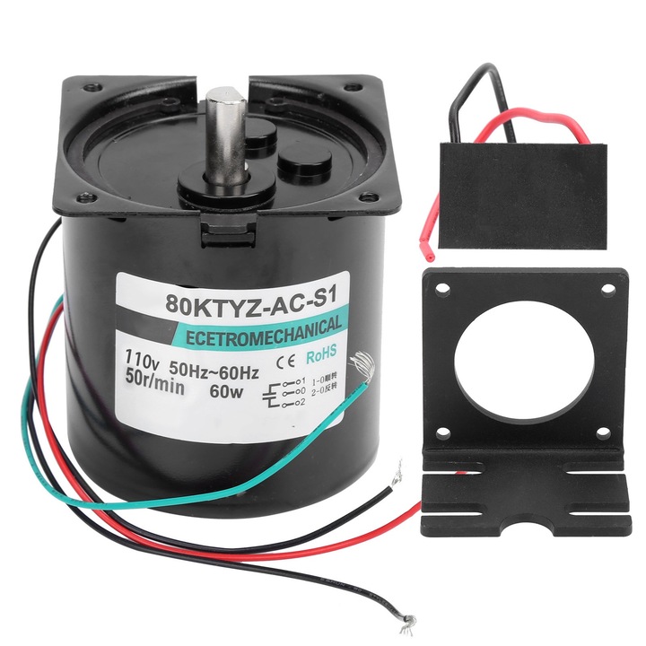 Motor sincron AC cu suport de capacitate CW/CCW Torsiune mare Viteza mica 60W XD80KTYZ