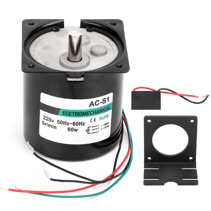 Motor sincron AC CW/CCW cu magnet permanent, cu torsiune mare, 60W pentru masina-unealta CNC XD80KTYZ