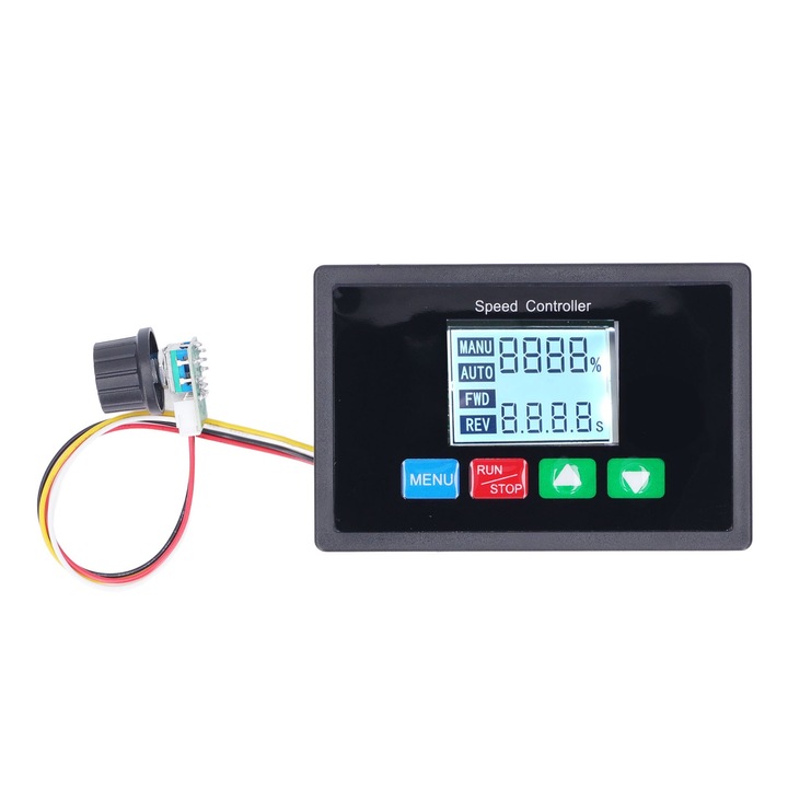 Regulator de viteza pentru motor DC, Enforose, 10-55V, 40A, display LCD, dimensiuni 110x70mm