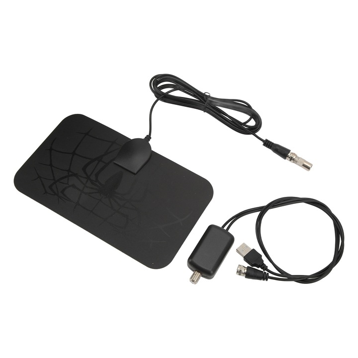 KJ‑034 Antena digitala HD amplificata 25dBi 4K 980 mile, Enforose, pentru 720P 1080i 1080P ATSC