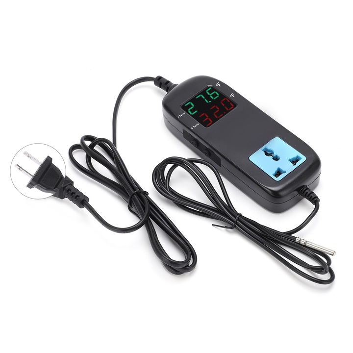 Jormftte MH-2000 digitális termosztát, hőmérséklet-szabályozás -40~248, ABS, 90V~250V, 3W