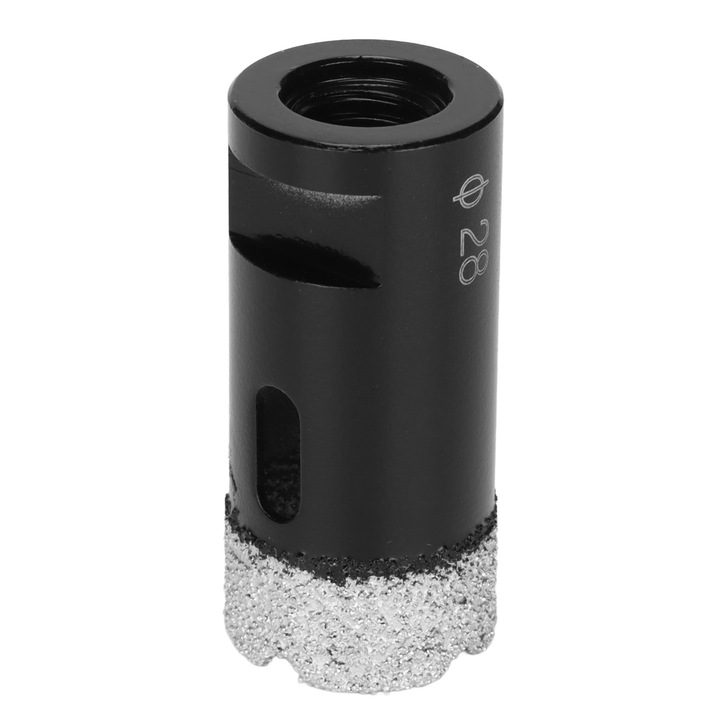 Set de burghie diamantate pentru gaurit marmura, Enforose, 28mm, negru, M14, 60mm